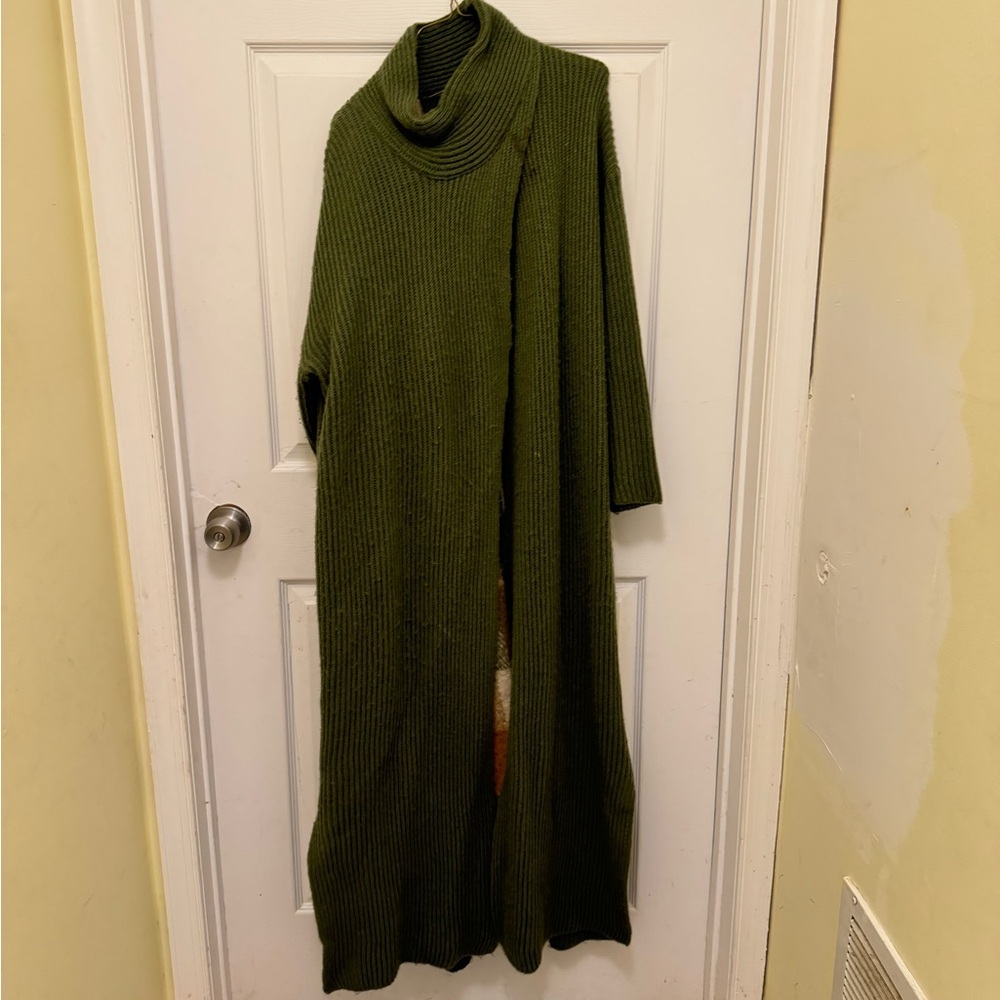 Olive Green Turtleneck Sweater